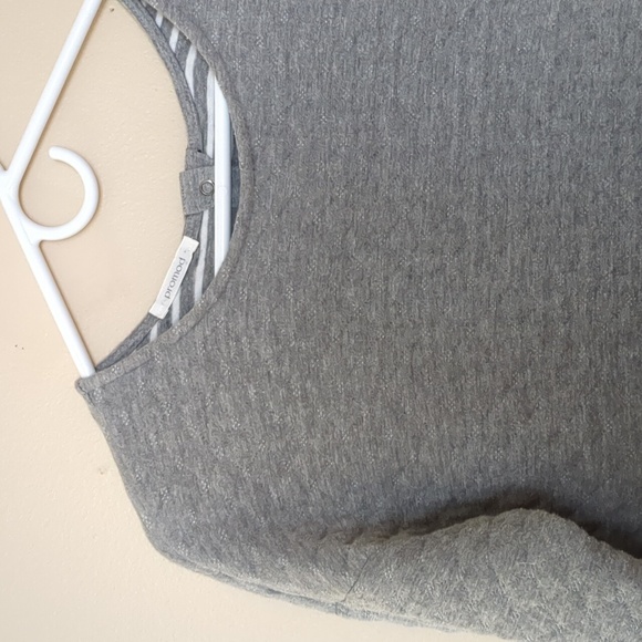 Medium Promod Gray Quilted Elbow Length Sleeve Dress - Picture 3 of 16